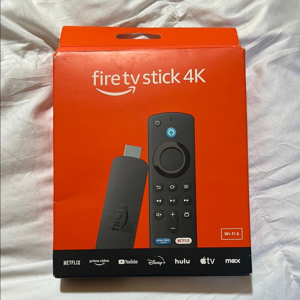 Amazon Fire TV Stick 4K with Alexa Remote - Black and Red